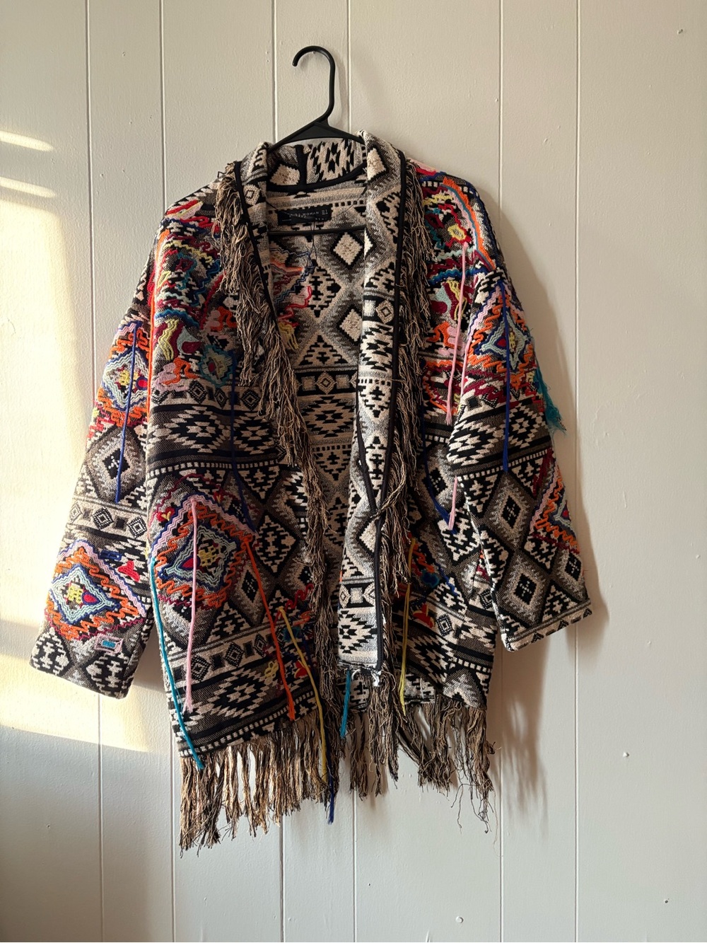 Zara Oversized Jacquard Aztec Jacket